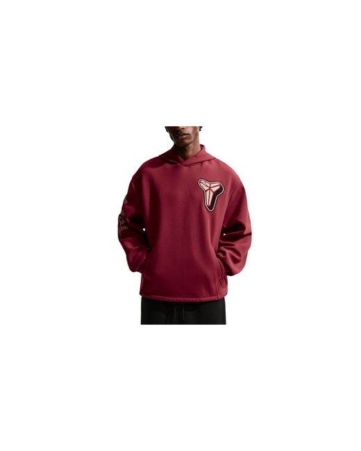 Nike Red Kobe Dri-Fit Fleece Pullover Basketball Hoodie "Recycled Materials for men