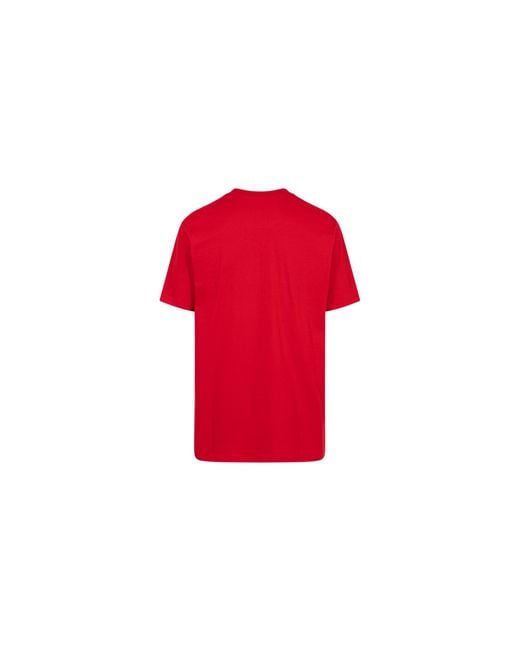 Supreme Red Swarovski Box Logo T-Shirt "Ss19" Su6976"