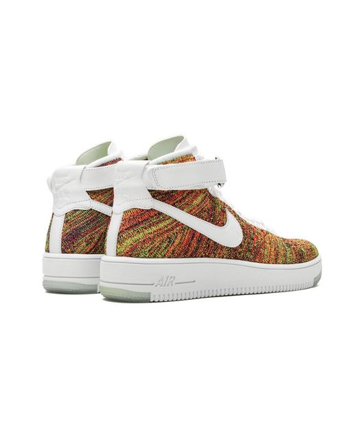 Nike Black Af1 Ultra Flyknit Mid "Multi-Color" 817420 700" for men