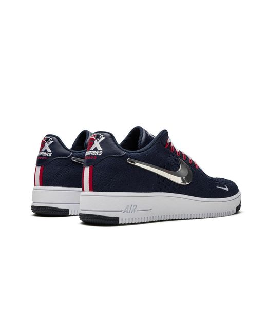 Nike Blue Air Force 1 Ultra Flyknit Low Ne Qs "Patriots 6X Champs" Cu9335 400" for men
