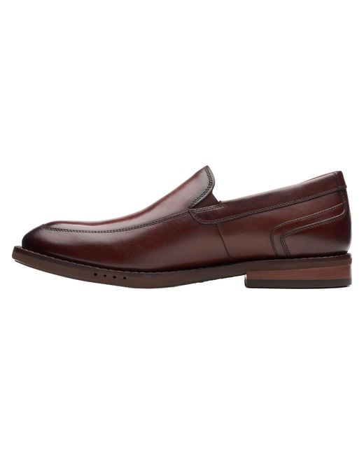 Clarks Brown Un Hugh Step Leather" 26169020" for men