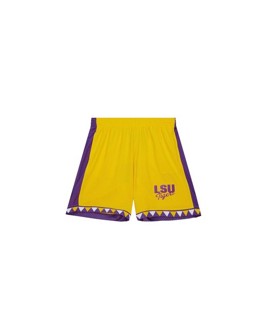 Mitchell & Ness Black Ncaa Shorts Lsu 1999 "Lsu" Smsh5652 Lsu99Pppgold" for men