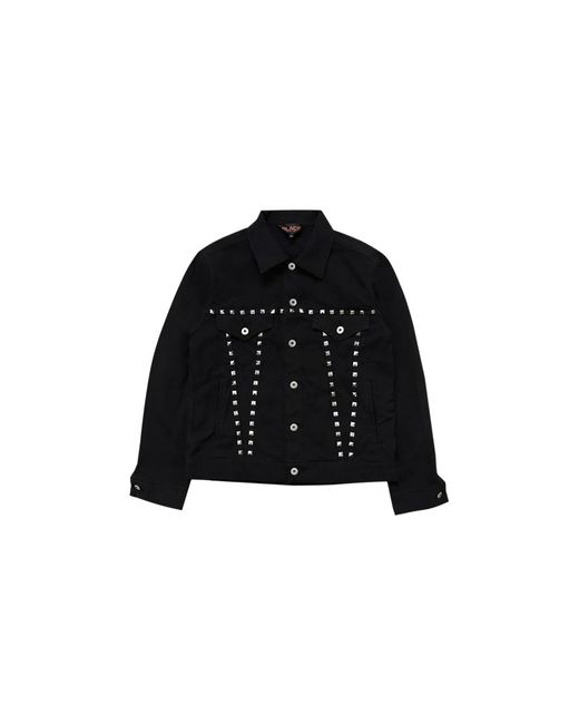 COMME DES GARÇON BLACK Black Trucker Jacket With Studs 1Pj002052 Blk" for men
