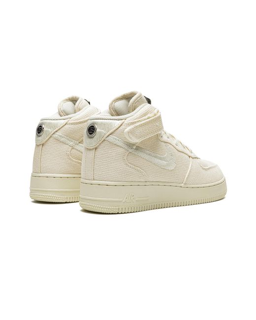 Nike Black Air Force 1 Mid "Stussy for men