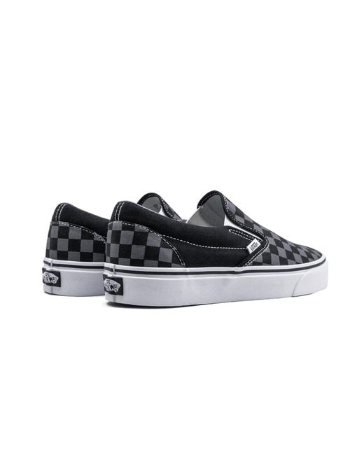 Vans Black Classic Slip-On Pewter Checkerboard" Vn000Eyebpj" for men