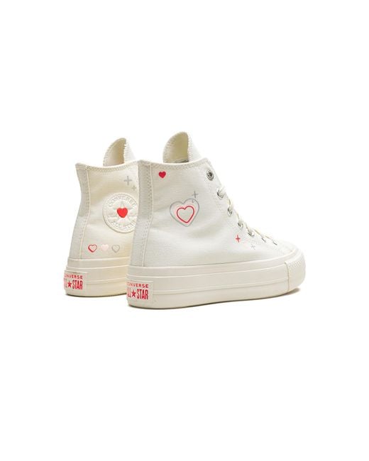 Converse Black Chuck Taylor All Star Lift Platform High "Y2K Heart" A09114C"