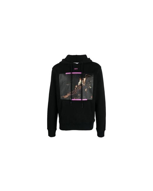 Off-White c/o Virgil Abloh Black Arrow Caravaggio St. Fran Slim Fit Hoodie Ombb097S23Fle0031034" for men