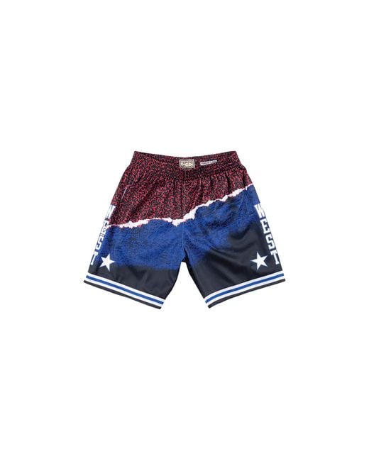 Mitchell & Ness Blue Nba Sublimated Swingman Shorts "2003 All-Star West for men