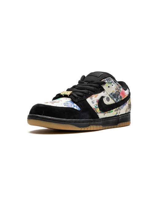 Nike Black Sb Dunk Low "Supreme for men