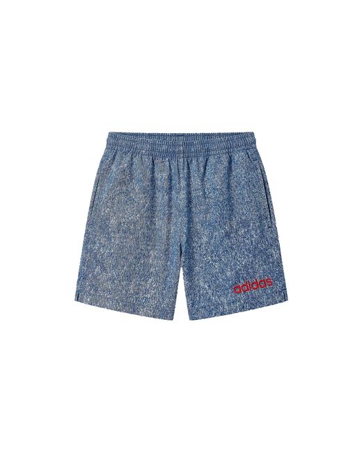 Adidas Blue Denim Graphic Nylon Short "Usa" Kb2804" for men
