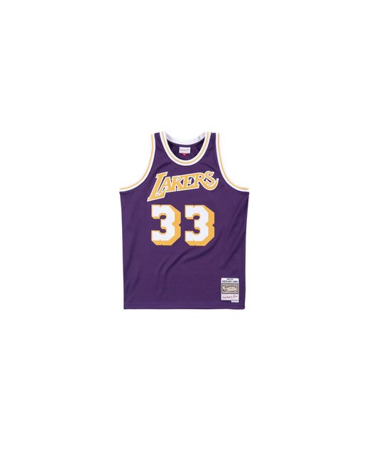 Mitchell & Ness Black Swingman Jersey "Nba Lakers 83 Kareem Abdul-Jabbar" Smjyac18109 Lalpurp83Kab" for men