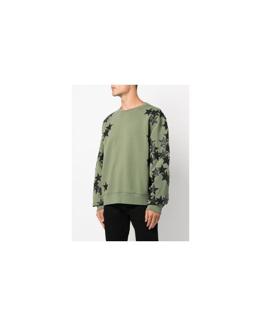 Amiri Green Star-patch Long-sleeve Sweatshirt for men
