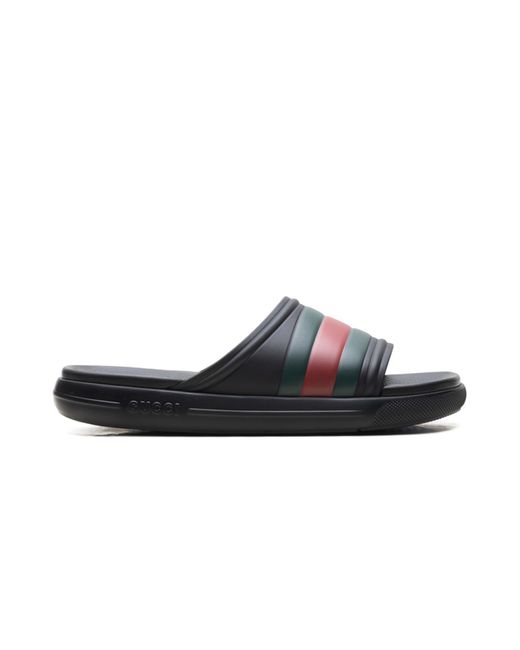 Gucci Black Web Slide Sandal 780286 J8700 1025" for men