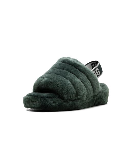 Ugg Black Fluff Yeah Slide "Highland" 1095119 Hdgr"