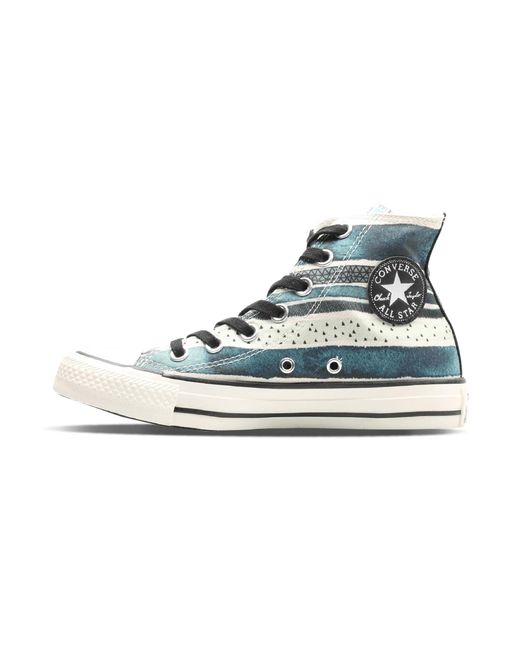 Converse Black All Star High Pop Stripes Sneakers "Chuck Taylor" 551566C"