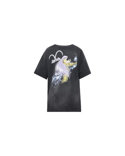 SAINT Mxxxxxx Black Saint Michael X Saint Seiya Mu Logo Short Sleeve T-Shirt Shirt Multi" Sm Ys8 0000 C27" for men
