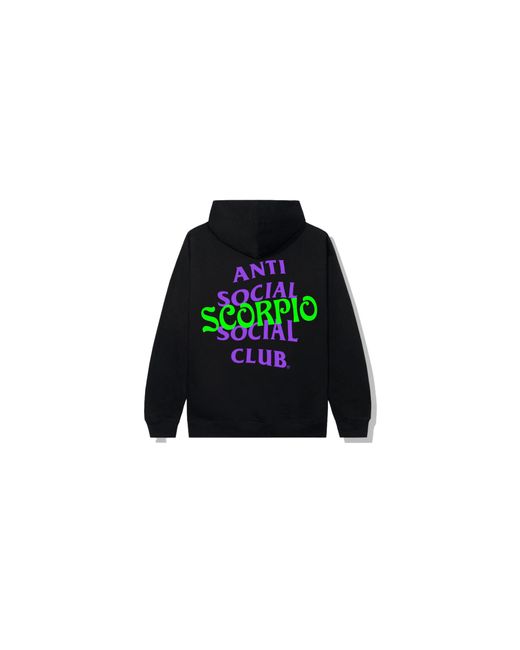 ANTI SOCIAL SOCIAL CLUB Black Scorpio Hoodie 9174411" for men