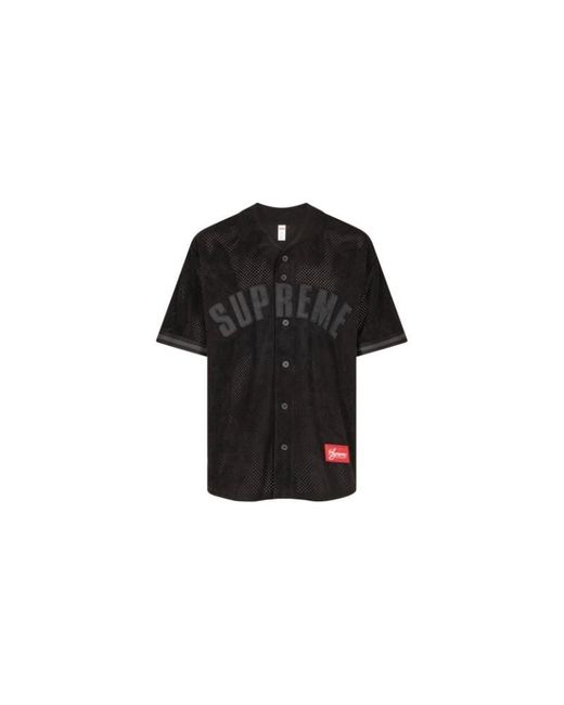 Supreme Ultrasuede Mesh Baseball Jersey Supreme Ultrasuede Mesh Baseball Jersey