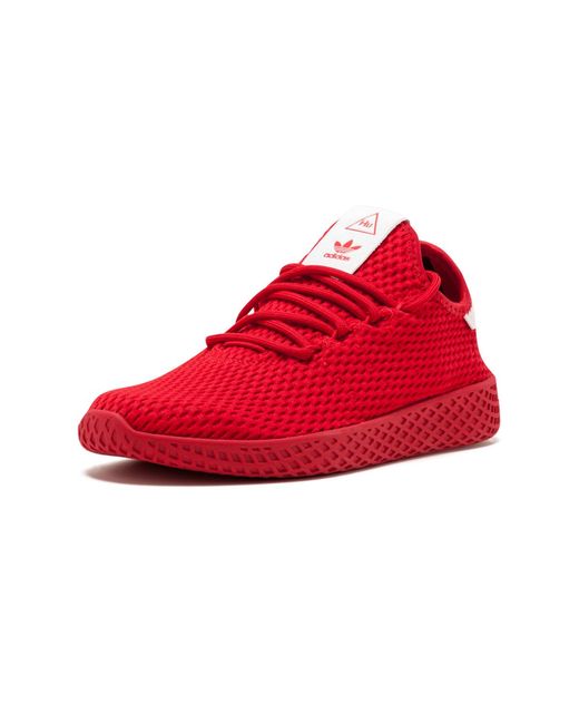 Adidas Red Tennis Hu "Pharrell Solid Scarlet" By8720" for men