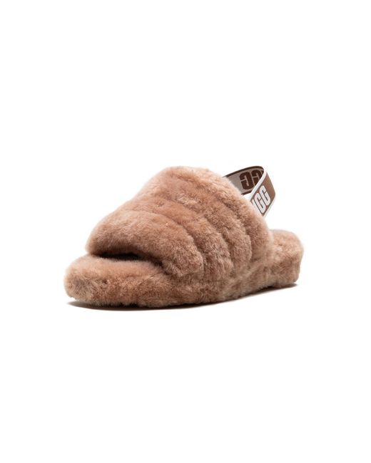 Ugg Brown Fluff Yeah Slide "Chestnut" 1095119 Che"