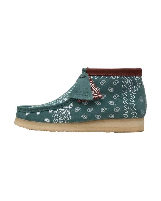 Clarks Blue Originals Wallabee Boot Paisley" 26168803" for men