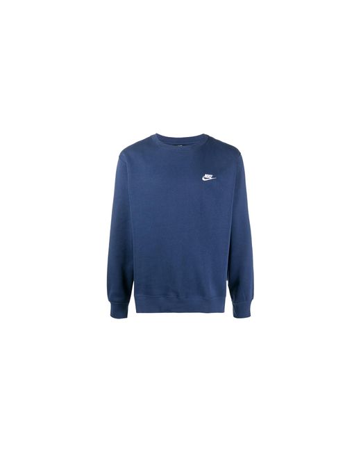 Nike Blue Sportswear Club Fleece Crew "Midnight" Bv2662 410" for men