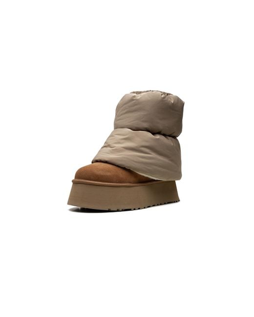 Ugg Black Classic Mini Dipper Puffer Boot "Amphora Chestnut" 1158275 Ahs"
