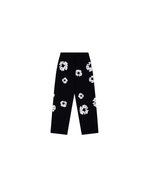 DENIM TEARS Black Rhinestone Sweatpants "Fw25 for men