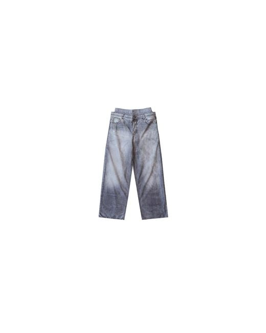 Acne Black Printed Tromp L'Oeil Trousers Ak0918902" for men