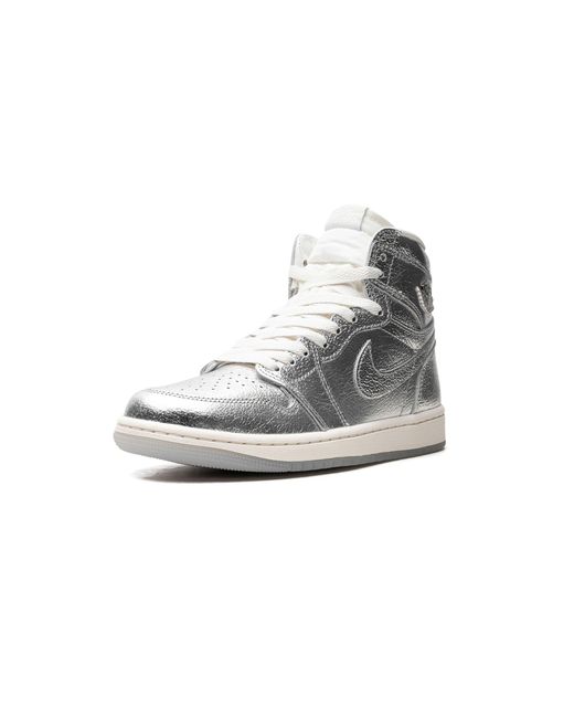 Nike Black Air 1 High Og "metallic Silver" Shoes