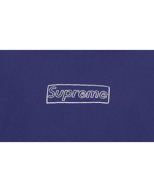 Supreme Kaws Chalk Logo Hoodie "ss 21" in Blue for Men | Lyst UK