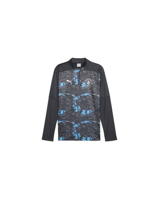 PUMA Black Mcfc Prematch 1/4 Zip Top 779156 74" for men