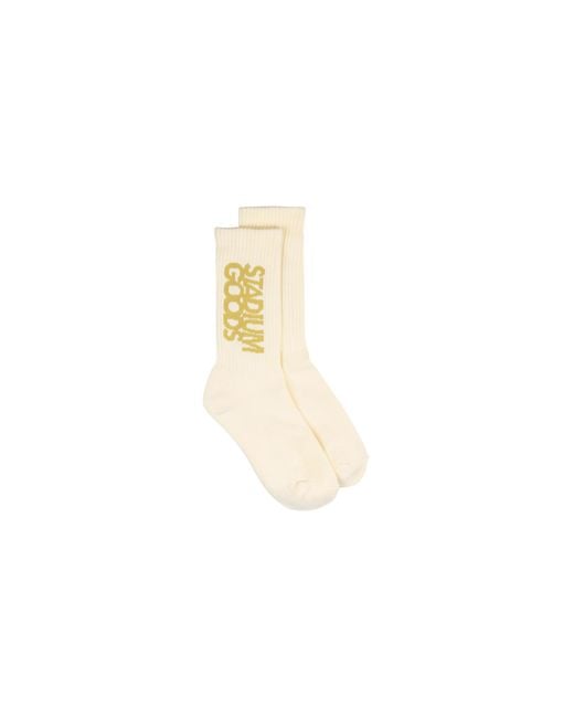 Stadium Goods Black Crew Sock "Champagne" Sgs0482"