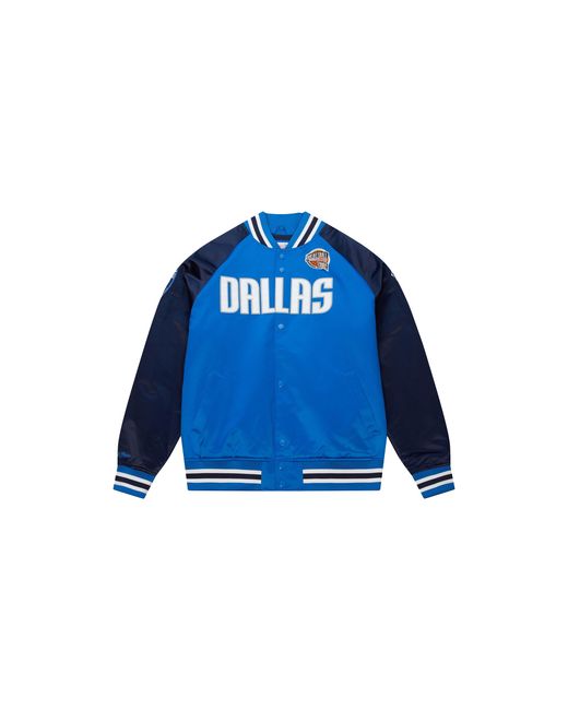Mitchell & Ness Blue Hof N&N Satin Jacket "Mavericks Dirk Nowitzki" Ojbf6860 Dmayydnoryny" for men