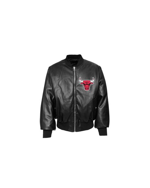 Jeff Hamilton Black Chicago Bulls Reversible Bomber Jacket Nba Chi Bul 106"