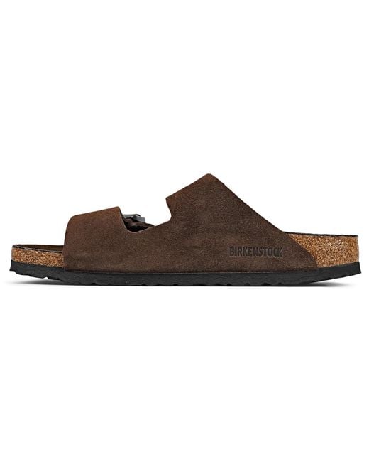 Birkenstock Brown Arizona Suede Leather "Carafe Tonal Fb for men