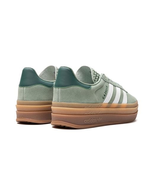 Adidas Black Gazelle Bold "silver Green Gum" Shoes