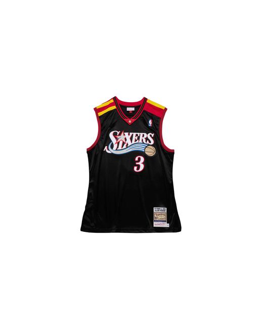 Mitchell & Ness Black Authentic Jersey 76Ers 2006 Allen Iverson Ajy4Gs20035 P76Blck06Aiv" for men