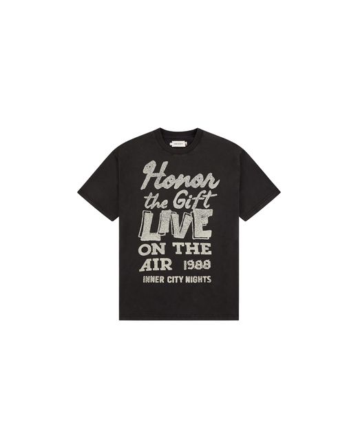 Honor The Gift Black Live On The Air T-Shirt Htg250495 Blac" for men