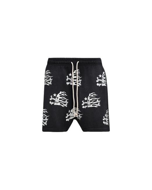 HELLSTAR Black Skull Shorts Hscxsho01 Blk" for men