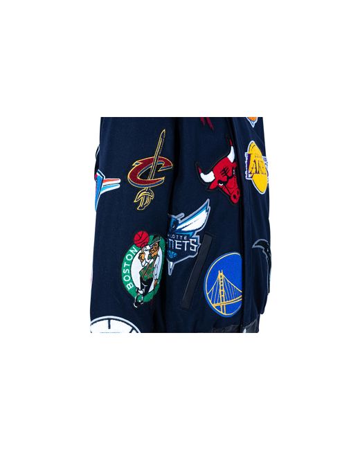 Jeff Hamilton Black Nba Collage Wool Jacket Nba 101 Nvy"