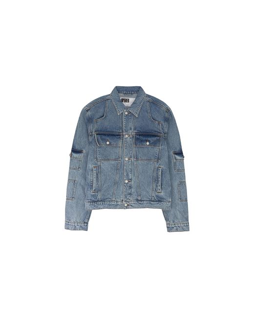Sp5der Blue Denim V3 Field Jacket 132" for men