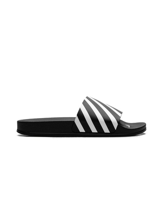Off-White c/o Virgil Abloh Black Diag Slides Omic011C99Mat0011001" for men