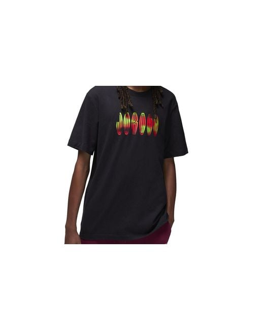 Nike Black Air Flight Mvp T-Shirt Infrared 23 Canyon Sail" Dq7366 011" for men