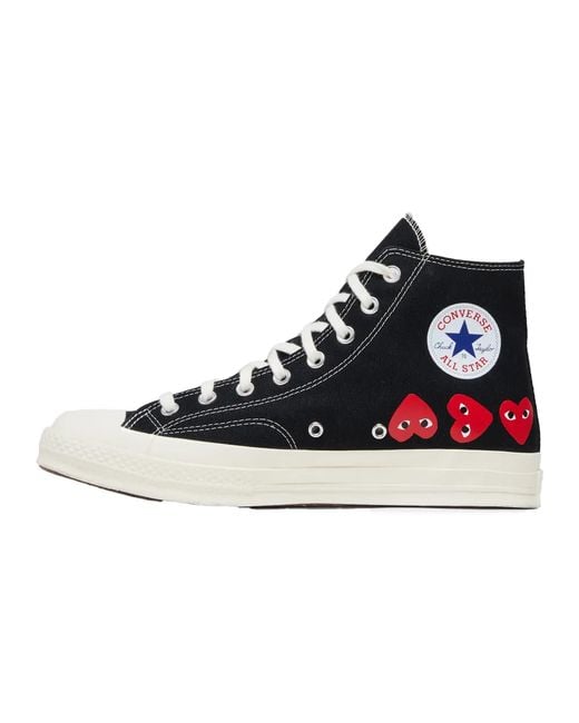 Converse Black Chuck Taylor All Star 70 Hi "Comme Des Garcons Play Multi-Heart" A08147C" for men