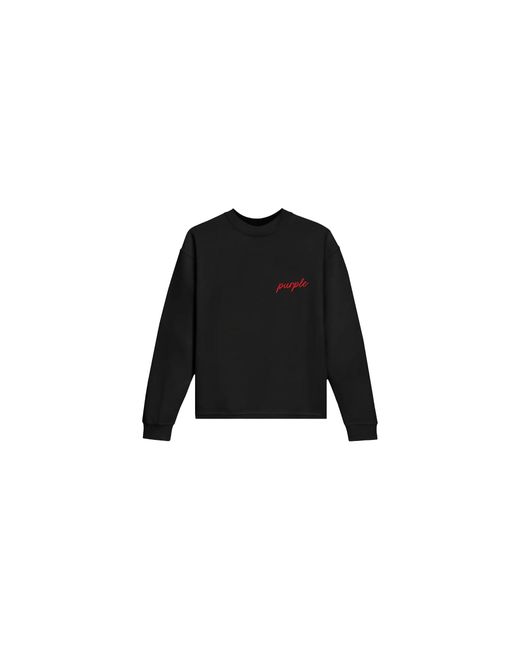 Purple Brand Black Oversized Ls Tee P213 Mbbw124" for men