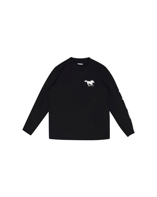 Rhude Black Bowl Long-Sleeve T-Shirt Rhd Mtps 0169 Blac" for men