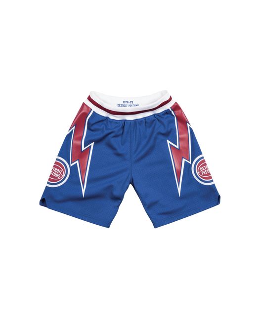 Mitchell & Ness Blue Authentic Road Shorts "Nba Detroit Pistons 78-79" Ashrgs18117 Dpiroya78" for men