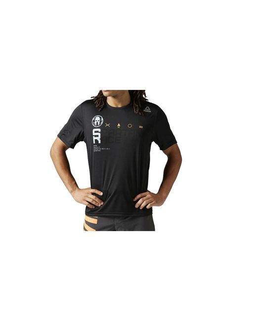 Reebok Black Spartan Race Tech Shirt Bk7234" for men