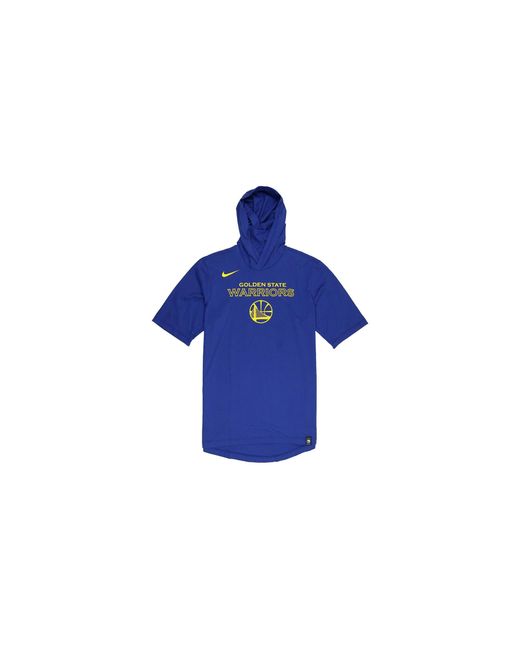 Nike Blue Nba Golden State Warriors Hooded T-Shirt "Royal" Aq7007 495" for men
